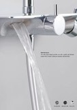 Rubine RSC-DECKOS-F4 Square Rain Shower Set with Hand Shower and Shower Mixer Shelf domaco.com.sg
