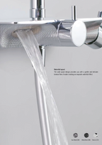 Rubine RSC-DECKOS-U2 Round Rain Shower Set with Hand Shower and Shower Mixer Shelf domaco.com.sg
