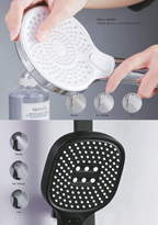 Rubine RSC-DECKOS-U2 Round Rain Shower Set with Hand Shower and Shower Mixer Shelf domaco.com.sg