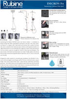Rubine RSC-DECKOS-F4 Square Rain Shower Set with Hand Shower and Shower Mixer Shelf domaco.com.sg