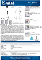 Rubine RSC-DECKOS-U2 Round Rain Shower Set with Hand Shower and Shower Mixer Shelf domaco.com.sg