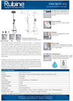 Rubine RSC-DECKOS-U2 Round Rain Shower Set with Hand Shower and Shower Mixer Shelf domaco.com.sg