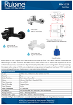 Rubine Unico 5661 Bath Shower Mixer Tap domaco.com.sg
