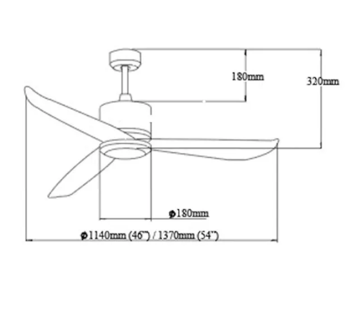 Bestar Razor DC Ceiling Fan With Dimmable 24W 3 Tone LED Light Kit And Smart Wifi Control domaco.com.sg