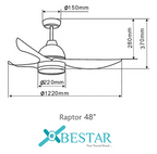 Bestar Raptor DC Ceiling Fan domaco.com.sg
