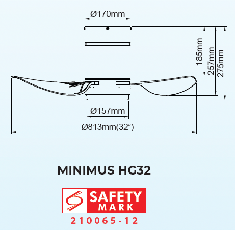 Samaire Hugger 3 Blades DC Ceiling Fan With 20W Dimmable 3 Tone LED Light Kit And Remote domaco.com.sg