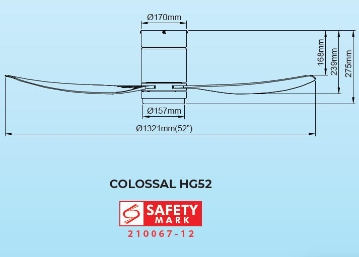 Samaire Hugger 3 Blades DC Ceiling Fan With 20W Dimmable 3 Tone LED Light Kit And Remote domaco.com.sg