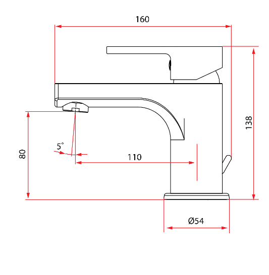 Rubine Unico 5621 Mixer Basin Tap domaco.com.sg
