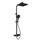 Rubine RSC-DECKOS-F4 Square Rain Shower Set with Hand Shower and Shower Mixer Shelf domaco.com.sg