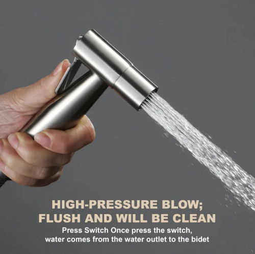 ADL Stainless Steel Bidet Sprayer Set with 1.2M Hose (9802 Matt S, 9802BB Matt Black, 9802GG Gun Metal, 9802R Rose Gold) domaco.com.sg