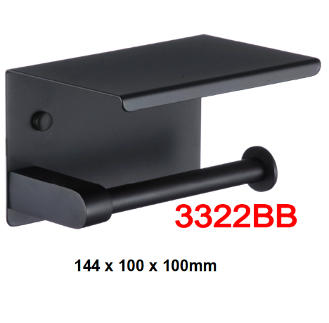 ADL Stainless Steel Toilet Paper Holder in Chrome 3322 and Matt Black 3322BB