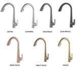 Arino Satin Stainless Steel Pull Out Dual Spray Kitchen Sink Hot and Cold Mixer Tap T-8005SS-3 domaco.com.sg