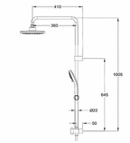 ADL Square Rain Shower With Hand Held Shower Set in Chrome SA-8877 and Matt Black SA-8877BB domaco.com.sg