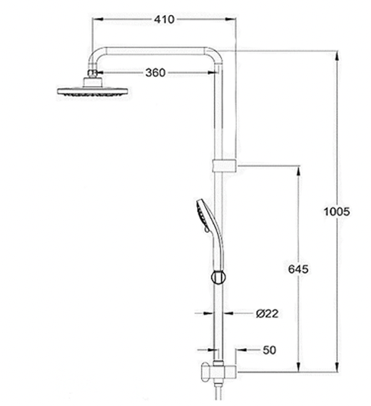 ADL Square Rain Shower With Hand Held Shower Set in Chrome SA-8877 and Matt Black SA-8877BB domaco.com.sg