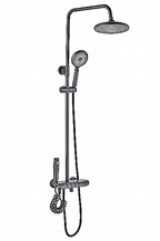 Arino T-5228A-3 Rain Shower Mixer with Hand Held Shower and Bidet Spray Set (Chrome, Matt Black, Gun Metal  & Rose Gold)