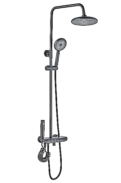 Arino T-5228A-3 Rain Shower Mixer with Hand Held Shower and Bidet Spray Set (Chrome, Matt Black, Gun Metal  & Rose Gold)