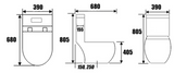 Baron W898 [New 2024] Gerberit Rimless Tornado Flushing 1-Piece Toilet Bowl with Urea Soft Closing Seat Cover domaco.com.sg