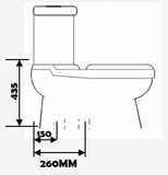 Baron W203A 2-Piece Toilet Bowl  (12800)<br>*Contact us for best price - Domaco