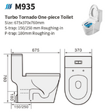 Magnum M935 [NEW 2025] Zero Rim Turbo Tornado Flushing 1-Piece Toilet Bowl domaco.com.sg