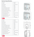 707 STORAGE WATER HEATER DALTON 25 domaco.com.sg