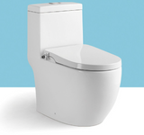 [FREE Bidet Spray] Baron W898 [New 2024] Gerberit Rimless Tornado Flushing 1-Piece Toilet Bowl with Urea Soft Closing Seat Cover