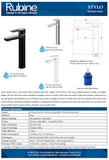 Rubine Stylo 9121XL Tall Basin Mixer Tap domaco.com.sg