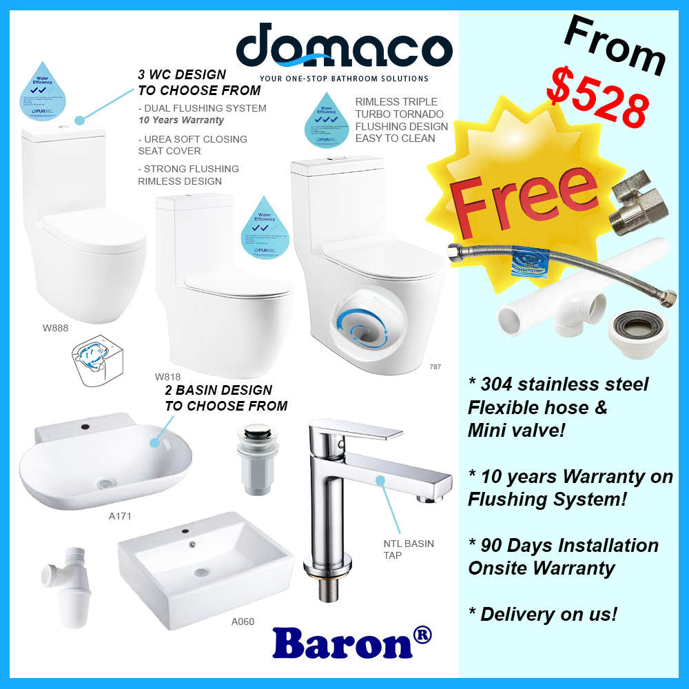Supreme Package Toilet Bowl and Basin – Domaco