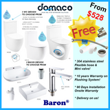 Supreme Package Toilet Bowl and Basin domaco.com.sg