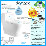 Tiara 520 1-Piece Toilet Bowl domaco.com.sg