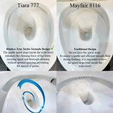 Tiara 777 Rimless Turbo Tornado Flushing Conceal Back or Mayfair 8116 1-Piece Toilet Bowl & Basin Package domaco.com.sg