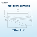 TRISTAR Modern Design DC Motor Series Tofan 3 / Tofan 7