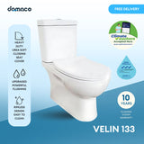 Velin 133 [New Model] Rimless Strong Flushing Toilet Bowl with Soft Closing Seat Cover