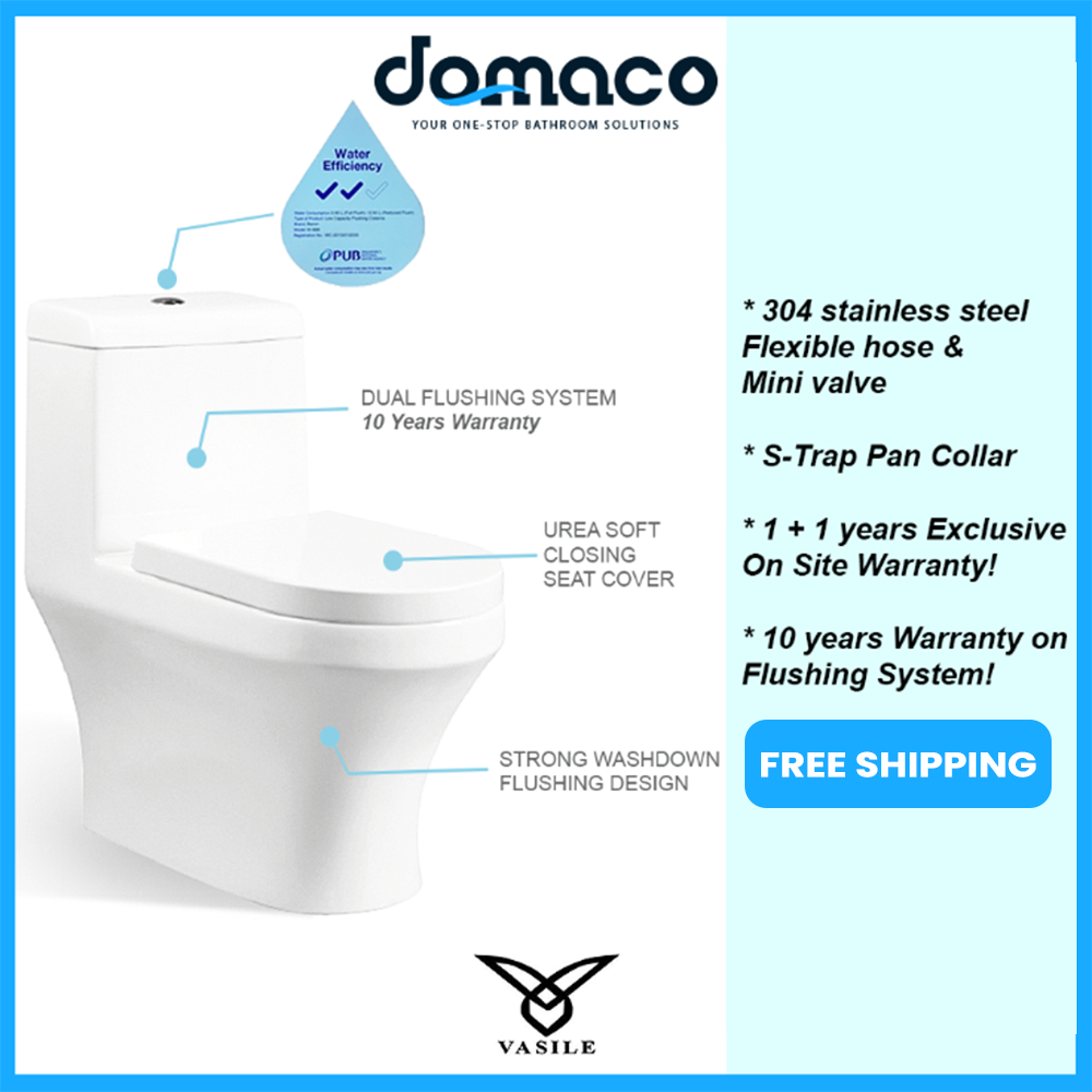 Vasile V519 1-Piece Toilet Bowl (36800) <br>*Contact us for best price