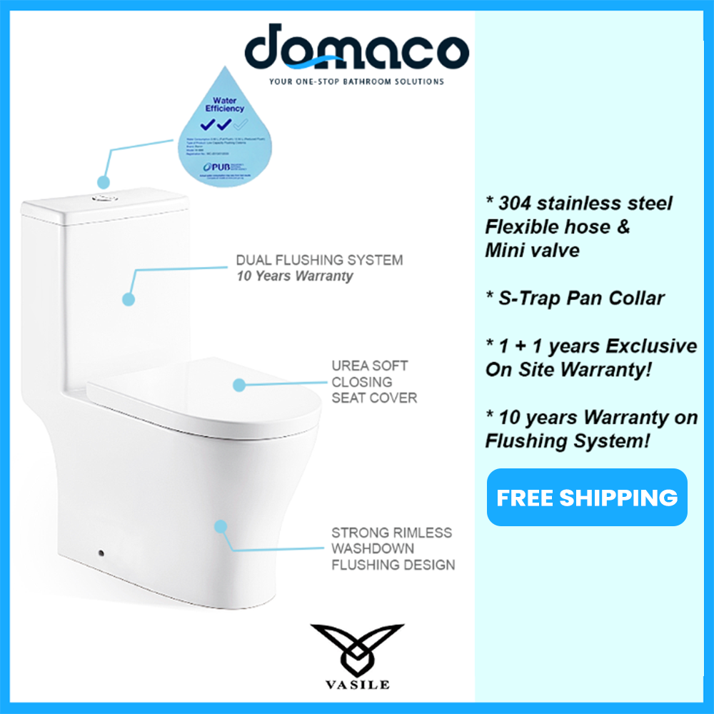 Vasile V596 1-Piece Toilet Bowl (44800) <br>*Contact us for best price