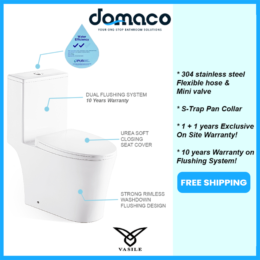 Vasile V597 1-Piece Toilet Bowl (44800) <br>*Contact us for best price