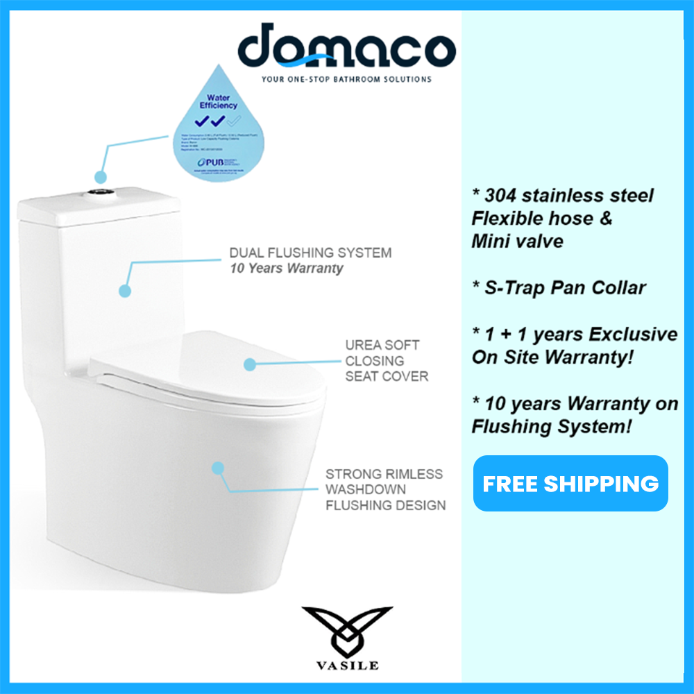 Vasile V599 1-Piece Toilet Bowl (44800) <br>*Contact us for best price