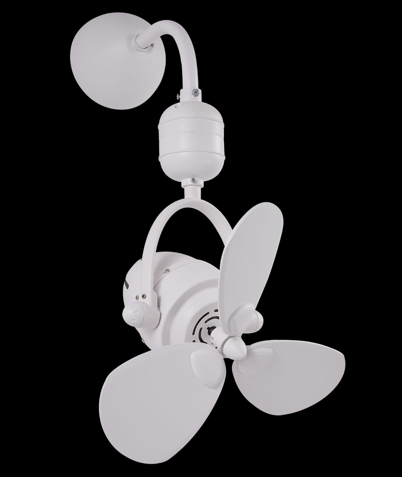 Bestar Duo Hagar 16 Inch Corner DC Wall/Ceiling Fan with Remote