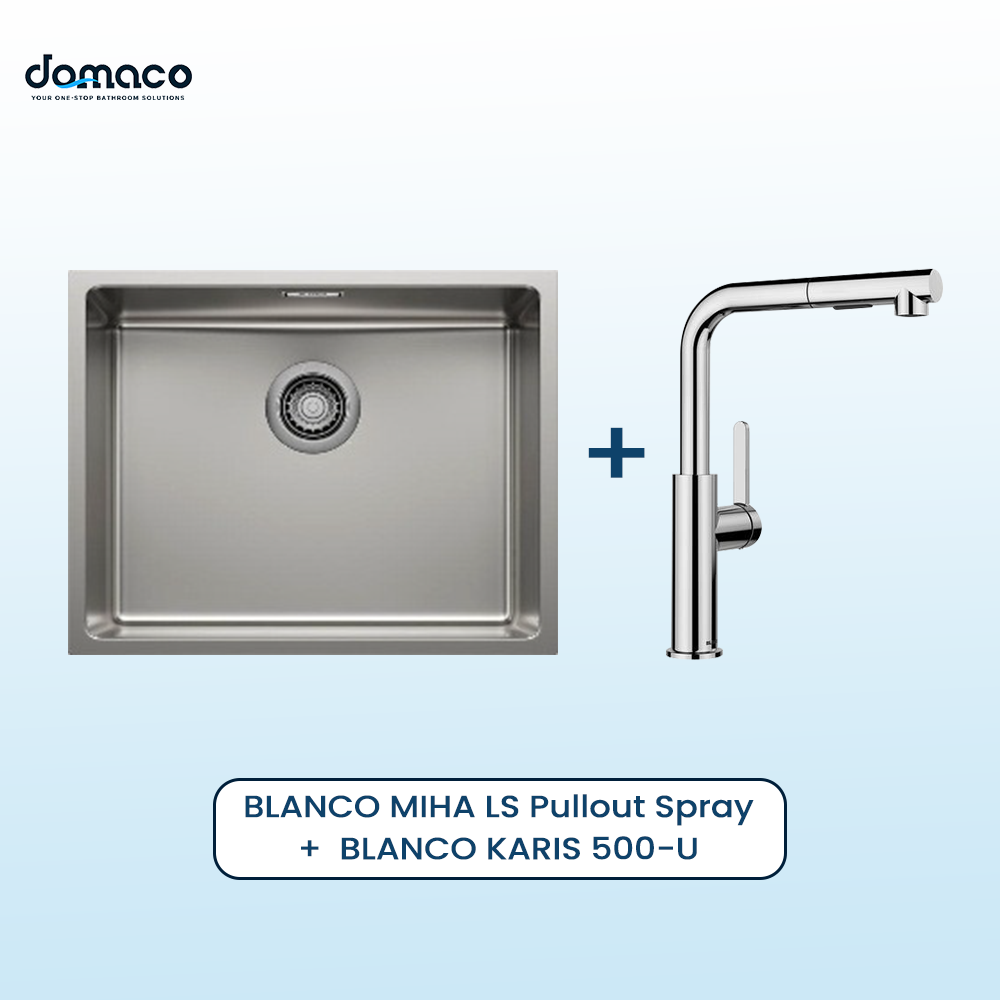 Blanco KARIS + MIHA & MIDA Undermount Sink & Pullout Spray Bundle
