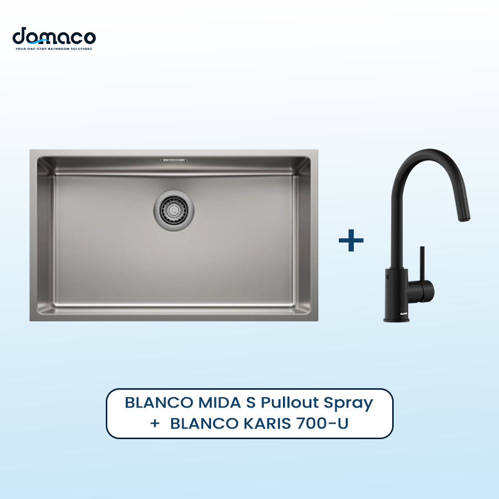 Blanco KARIS + MIHA & MIDA Undermount Sink & Pullout Spray Bundle
