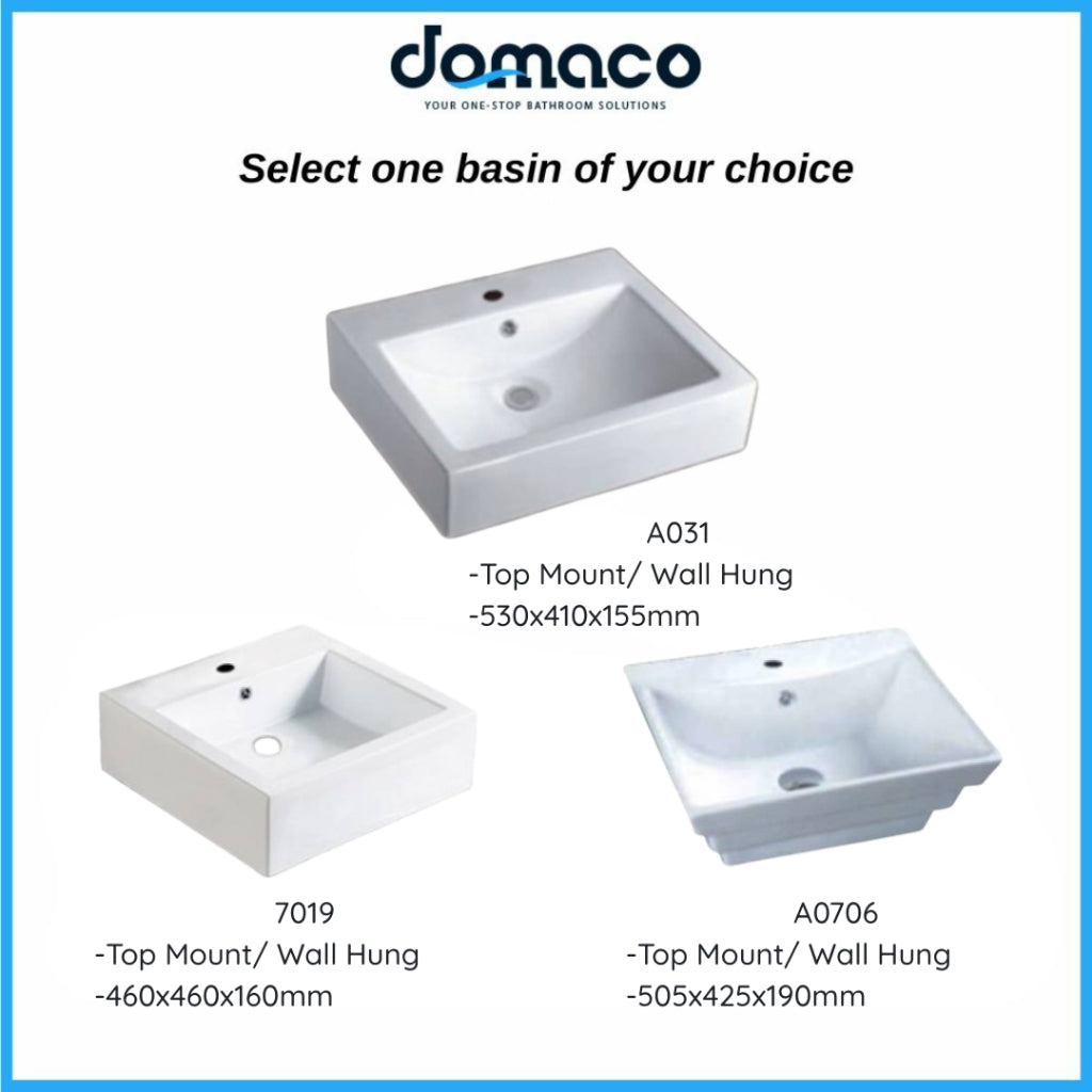 Premium Package Toilet Bowl and Basin - Domaco