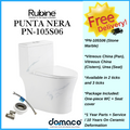 Rubine Punta Nera PN-105 Toilet Bowl Stone Marble Design Rimless and One Piece Toilet Bowl
