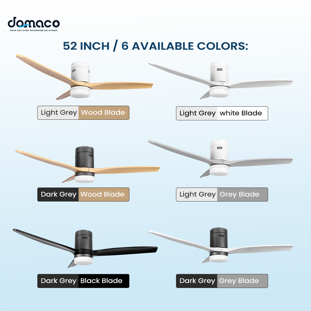 3 blades ceiling fan with DC motors, LED lights & remote