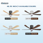 5 blades ceiling fan with DC motors, LED lights & remote