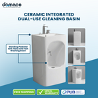 Ceramic Integrated Dual-Use Foot and Hand Washing Basin