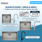 Blanco KARIS + MIHA & MIDA Undermount Sink & Pullout Spray Bundle