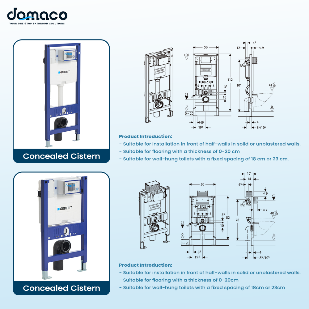 Wall-Mounted Rimless & Rimfree Water Closet Geberit Flushing Bundle Deals