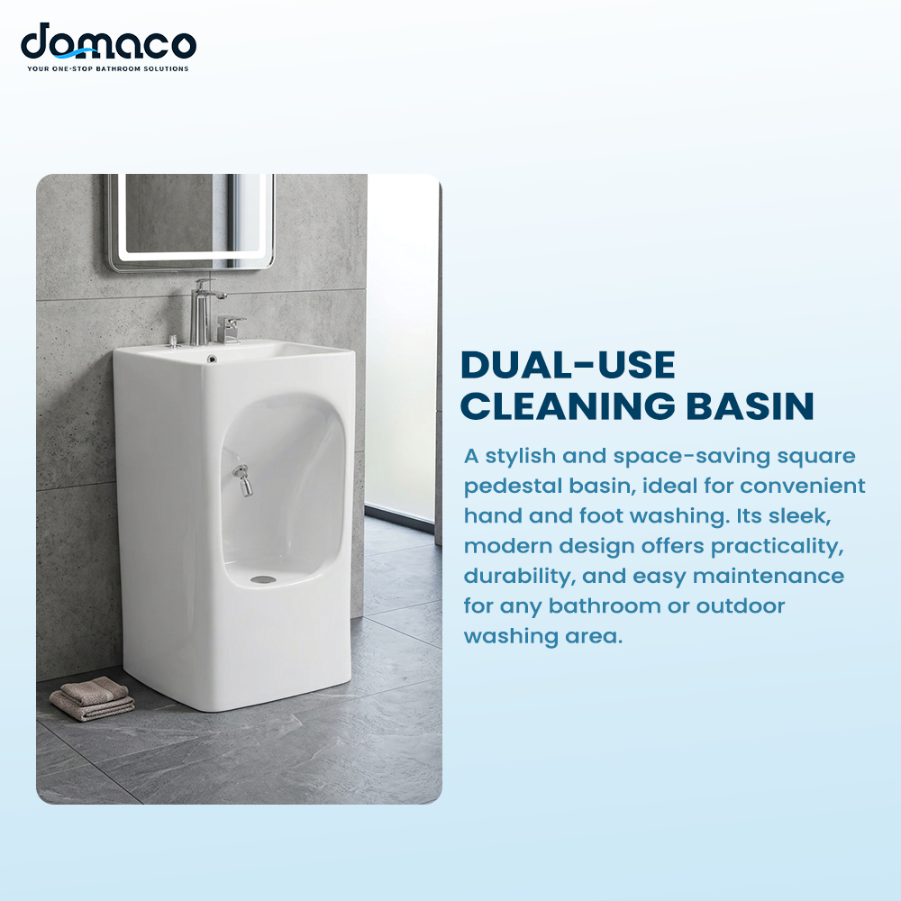 Ceramic Integrated Dual-Use Foot and Hand Washing Basin