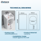 Ceramic Integrated Dual-Use Foot and Hand Washing Basin