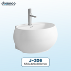 Modern Wall-Mounted Bathroom Sink with Semi Pedestal