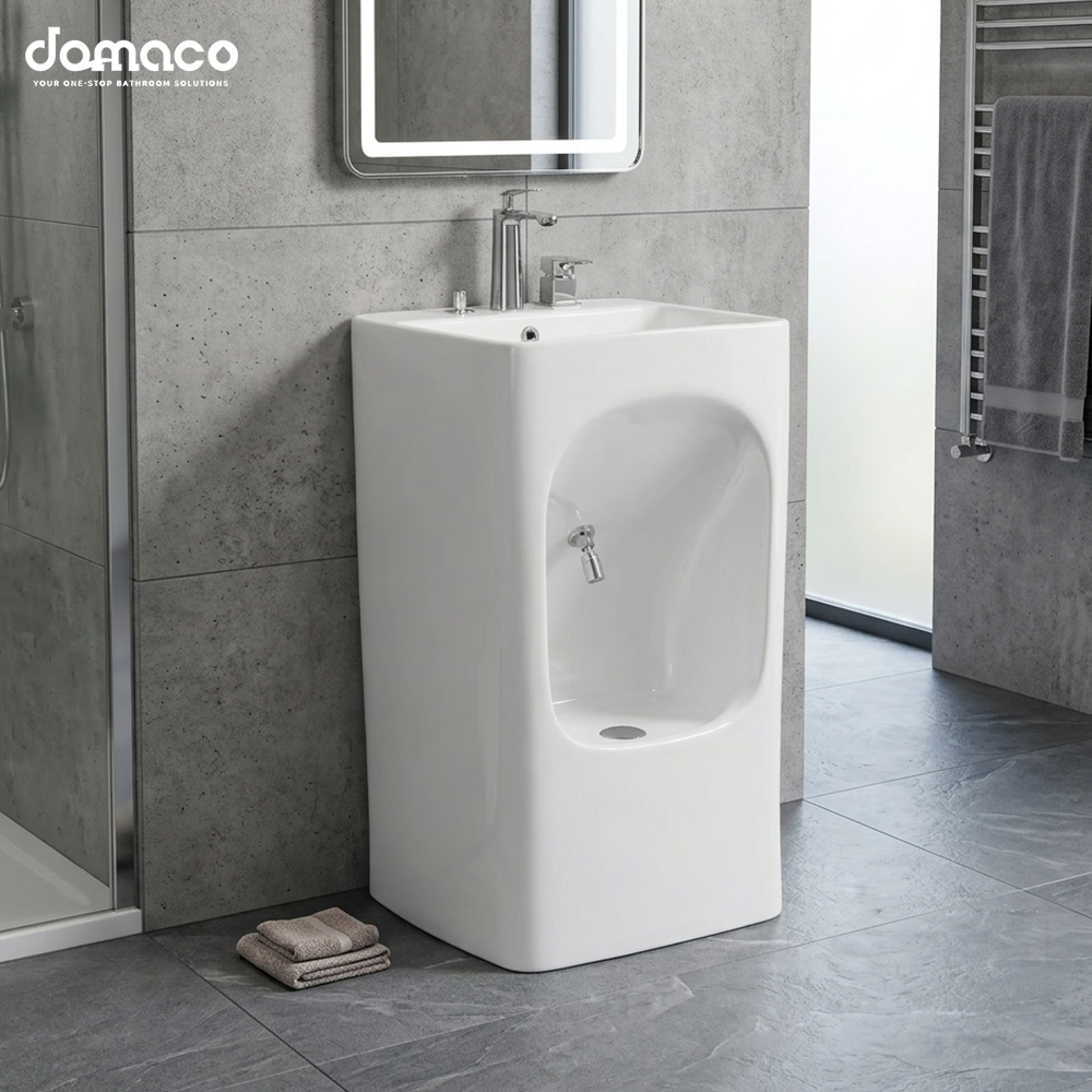 Ceramic Integrated Dual-Use Foot and Hand Washing Basin